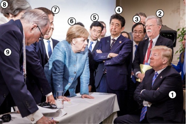 Кто есть кто на знаменитом фото Меркель с саммита G7